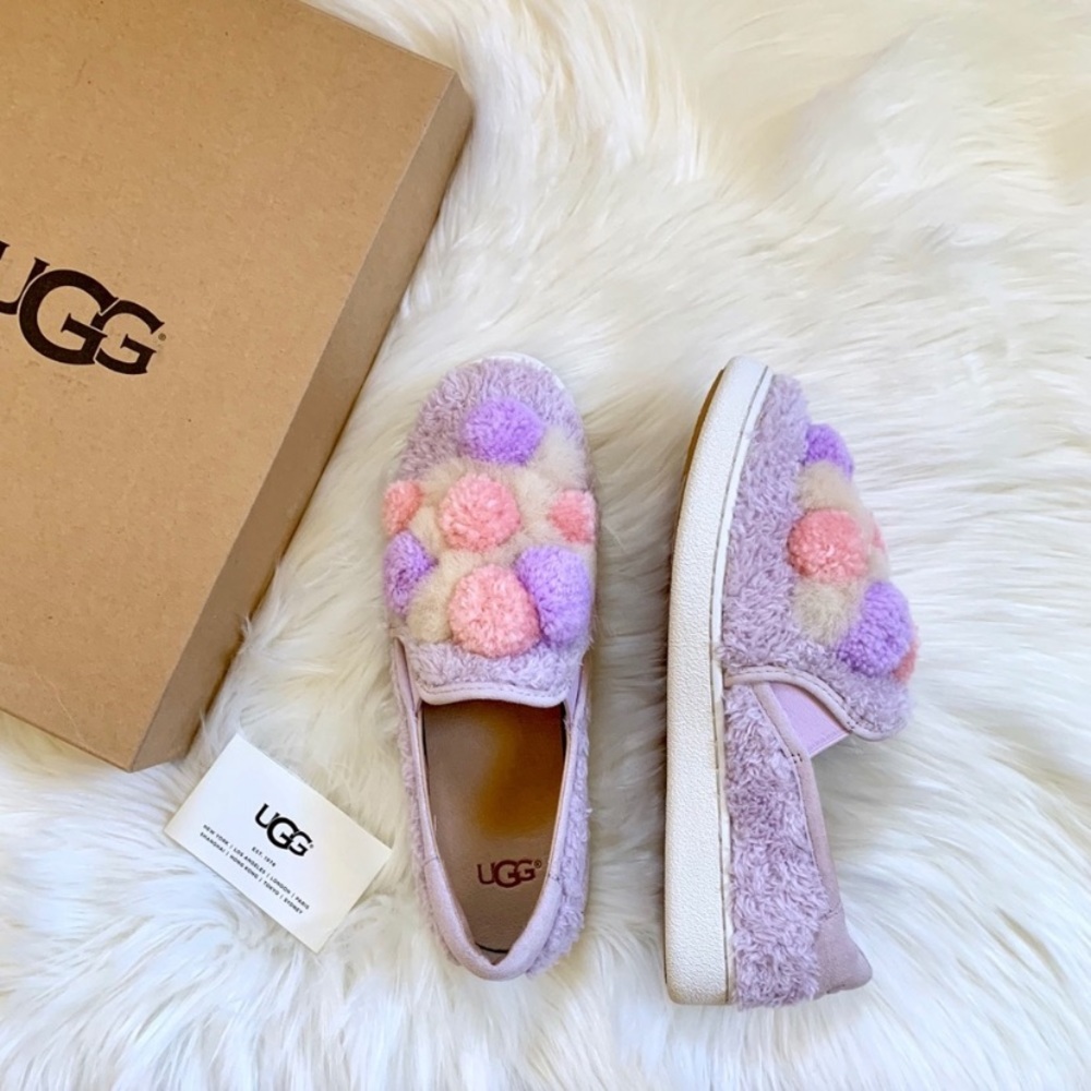 UGG Ricci Plush Pompom Slip-On Sneakers - Picture 3 of 8